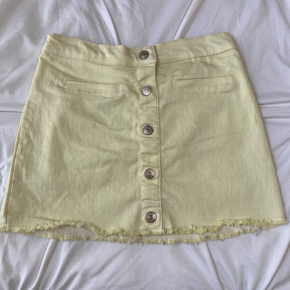 Forever 21 Girls Yellow Denim Skirt